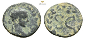 SYRIA, Seleucis and Pieria. Antioch. ELAGABAL (19,1 mm, 4,8 g). Laureate head right / Large S C; all within wreath.