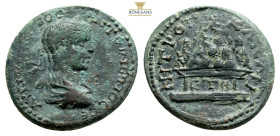 Roman ProvincialCAPPADOCIA, Caesarea, Elagabal (218-222 AD) AE Bronze (29,7 mm, 13,1 g)Obv: Laureate, draped and cuirassed bust right.Rev: MHTPOΠΟ ΚΑΙ...