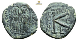 Justin II with Sophia (565-578 AD) AE Half Follis (23,6 mm, 5,3 g)