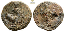 BYZANTINE SEALS, Imperial. Alexius I Comnenus, 1081-1118. Seal or Bulla Constantinople. IC-XC Christ Pantokrator, seated facing on a square-backed thr...