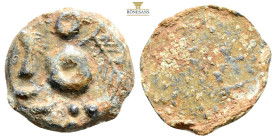 Ancient Roman lead figure, 21,47 g. 33 mm.