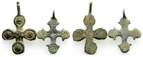 Byzantine Empire. Ae. Bronze Cross. 4 pieces, 7,3 g. 38,4 mm.
