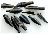 Ancient Roman arrowheads. 11 pieces 32,3 g.