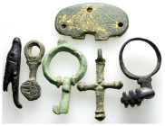 Ancient bronze figure, 6 pieces 47,7 g.