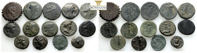 Ancient Bronze Coins….14 Pieces…Sold As Seen.No Returns.