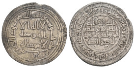 UMAYYAD. Time of al-Walid I, AH 86-96 / 705-715 AD. al-Rayy? mint. Dated AH 93. AR Dirham. 2.54g 25.7m