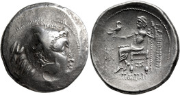 LOWER DANUBE. Uncertain tribe. 3rd century BC. Tetradrachm (Silver, 28 mm, 16.50 g, 12 h), imitating Alexander III and Philip III of Macedon. Celticiz...
