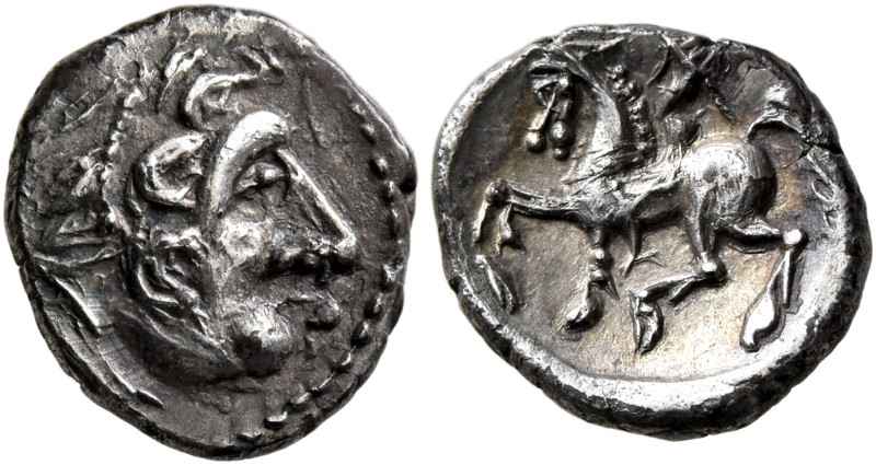 LOWER DANUBE. Uncertain tribe. Circa 2nd-1st century BC. Obol (Silver, 11 mm, 0....