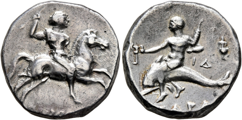 CALABRIA. Tarentum. Circa 272-240 BC. Didrachm or Nomos (Silver, 20 mm, 6.37 g, ...