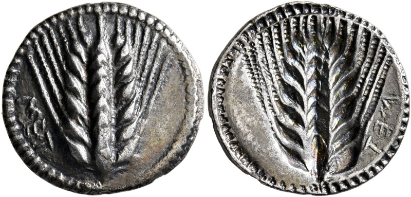 LUCANIA. Metapontion. Circa 540-510 BC. Drachm (Silver, 19 mm, 2.51 g, 12 h). ME...