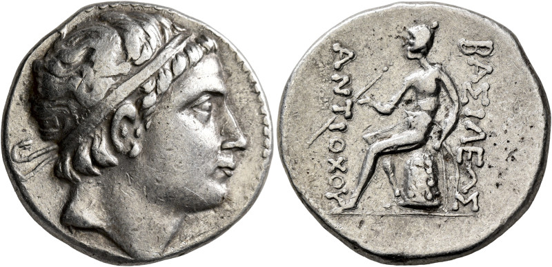 SELEUKID KINGS. Antiochos III ‘the Great’, 222-187 BC. Tetradrachm (Silver, 28 m...