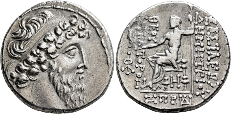 SELEUKID KINGS OF SYRIA. Demetrios II Nikator, second reign, 129-126/5 BC. Tetra...