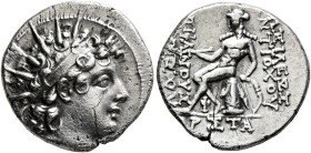 SELEUKID KINGS. Antiochos VI Dionysos, 144-142 BC. Drachm (Silver, 18 mm, 4.00 g, 12 h), Antiochia on the Orontes, SE 170 = 143/2. Radiate and diademe...
