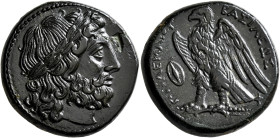 PTOLEMAIC KINGS OF EGYPT. Ptolemy II Philadelphos, 285-246 BC. AE (Bronze, 26 mm, 16.00 g, 12 h), imitative issue struck under Hieron II of Syracuse (...