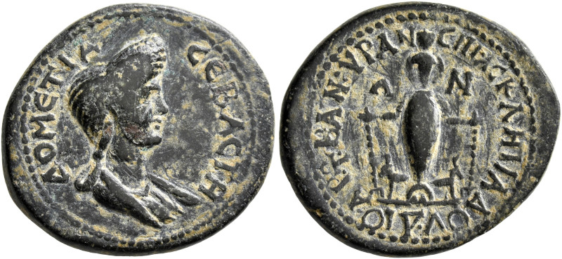 PHRYGIA. Ancyra. Domitia, Augusta, 82-96. Assarion (Bronze, 22 mm, 5.37 g, 1 h),...