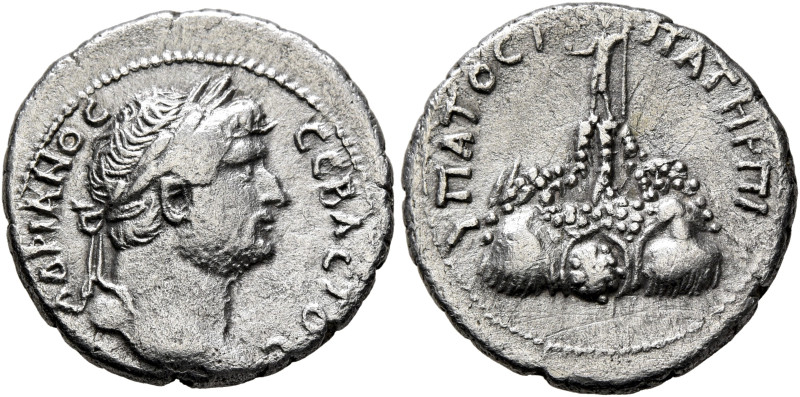 CAPPADOCIA. Caesaraea-Eusebia. Hadrian, 117-138. Drachm (Silver, 18 mm, 3.01 g, ...