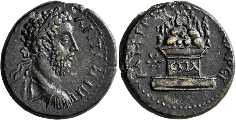 CAPPADOCIA. Caesaraea-Eusebia. Commodus, 177-192. Tetrassarion (Orichalcum, 27 m...