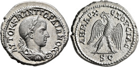SYRIA, Seleucis and Pieria. Antioch. Gordian III, 238-244. Tetradrachm (Billon, 28 mm, 11.95 g, 6 h), 238-240. ΑΥΤΟΚ Κ Μ ΑΝΤ ΓΟΡΔΙΑΝΟC CЄΒ Laureate, d...