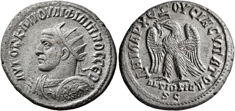 SYRIA, Seleucis and Pieria. Antioch. Philip I, 244-249. Tetradrachm (Billon, 27 ...