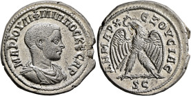 SYRIA, Seleucis and Pieria. Antioch. Philip II, as Caesar, 244-247. Tetradrachm (Billon, 27 mm, 10.61 g, 6 h), 244. MAP ΙΟΥΛΙ ΦΙΛΙΠΠΟC ΚЄCΑΡ Bare-head...