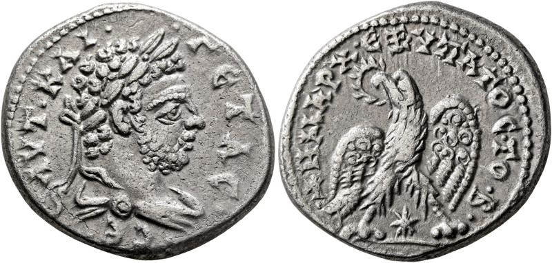 SYRIA, Seleucis and Pieria. Laodicea ad Mare. Geta, 209-211. Tetradrachm (Billon...