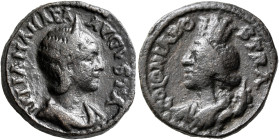 ARABIA. Bostra. Julia Mamaea, Augusta, 222-235. Assarion (Bronze, 21 mm, 7.47 g, 6 h). IVLIA MAMAEA AVGVSTA Diademed and draped bust of Julia Mamaea t...