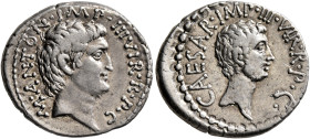 Mark Antony and Octavian. Denarius (Silver, 19 mm, 3.95 g, 6 h), uncertain mint in central or southern Italy, late 40-early 39 BC. M•ANTON•IMP•III•VIR...