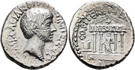 Octavian, 44-27 BC. Denarius (Silver, 19 mm, 3.85 g, 6 h), mint moving with Octavian in central or southern Italy, 36. IMP•CAESAR•DIVI•F•III•VIR•ITER•...