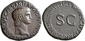 Germanicus, died 19. As (Copper, 30 mm, 11.65 g, 6 h), Rome, struck under Claudius, 42-43. GERMANICVS CAESAR TI AVG F DIVI AVG N Bare head of Germanic...