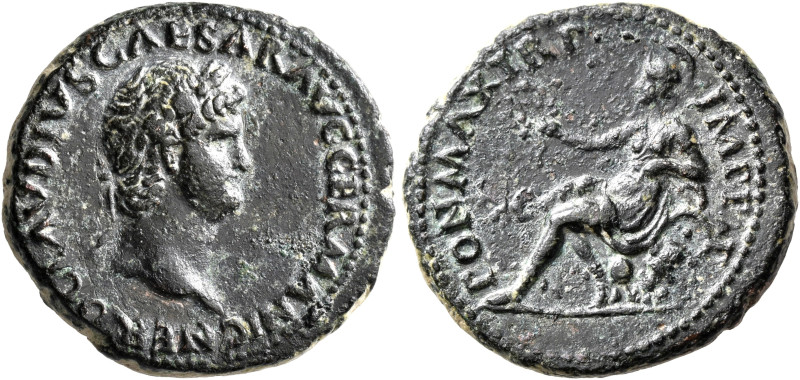 Nero, 54-68. Semis (Orichalcum, 21 mm, 5.92 g, 7 h), Rome, circa 62. NERO CLAVDI...