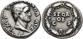 Galba, 68-69. Denarius (Silver, 18 mm, 3.40 g, 6 h), Rome, 2nd half of June 68-January 69. IMP SER GALBA AVG Bare head of Galba to right. Rev. S P Q R...