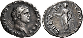 Otho, 69. Denarius (Silver, 19 mm, 3.13 g, 6 h), Rome. IMP M OTHO CAESAR AVG TR P Bare head of Otho to right. Rev. SECVRITAS P R Securitas standing fr...