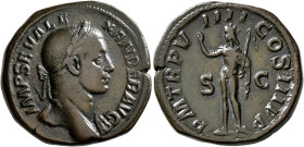 Severus Alexander, 222-235. Sestertius (Orichalcum, 32 mm, 23.92 g, 12 h), Rome, 230. IMP SEV ALEXANDER AVG Laureate head of Severus Alexander to righ...