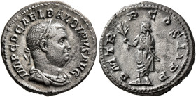 Balbinus, 238. Denarius (Silver, 19 mm, 3.34 g, 6 h), Rome, circa April-June 238. IMP C D CAEL BALBINVS AVG Laureate, draped and cuirassed bust of Bal...