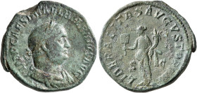Balbinus, 238. Sestertius (Orichalcum, 31 mm, 23.74 g, 12 h), Rome, circa April-June 238. IMP CAES D CAEL BALBINVS AVG Laureate, draped and cuirassed ...