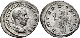 Pupienus, 238. Denarius (Silver, 20 mm, 2.32 g, 6 h), Rome, circa April-June 238. IMP C M CLOD PVPIENVS AVG Laureate, draped and cuirassed bust of Pup...