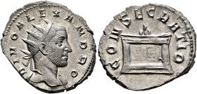 Trajan Decius (?), 249-251. Antoninianus (Silver, 22 mm, 3.67 g, 10 h), commemorative issue for Divus Severus Alexander (died 235). DIVO ALEXANDRO Rad...