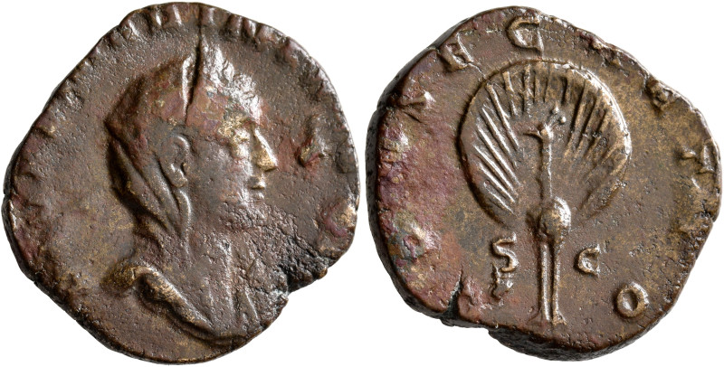 Diva Mariniana, died before 253. Sestertius (Orichalcum, 28 mm, 15.12 g, 12 h), ...