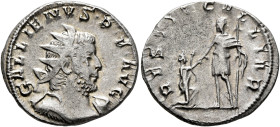 Gallienus, 253-268. Antoninianus (Silver, 22 mm, 3.88 g, 6 h), Cologne, 257-258. GALLIENVS•P•F•AVG Radiate and cuirassed bust of Gallienus to right. R...