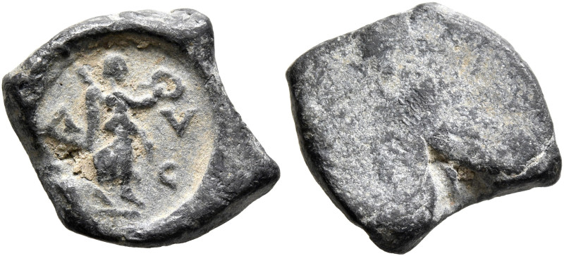 Anonymous, 3rd century. Seal (Lead, 15 mm, 4.00 g). Λ-V/C Victory advancing righ...