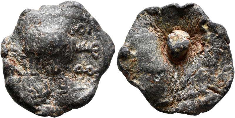 ISLAMIC. Circa AH 2nd-4th century / AD 8th-10th century. Seal (Lead, 25 mm, 7.99...