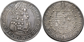 AUSTRIA. Holy Roman Empire. Leopold I, Emperor, 1658-1705. Taler 1701 (Silver, 43 mm, 28.59 g, 12 h), Hall. LEOPOLDVS:D:G:ROM:IMP:S:A:G:H:B:REX: Laure...