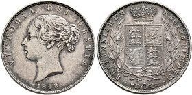 BRITISH, Hanover. Victoria, 1837-1901. Halfcrown 1848 (Silver, 32 mm, 14.14 g, 6 h), London. VICTORIA DEI GRATIA / 1848 Head of Victoria to left. Rev....