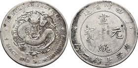 CHINA, Qīng dynasty. Dézōng (Guāngxù), 1875-1908. 7 Mace 2 Candareens – Dollar (Silver, 40 mm, 26.51 g), Sìchuān (Szechuan) province, no date (1898-19...
