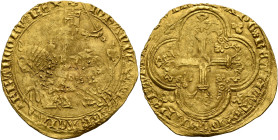 FRANCE, Royal. Jean II le Bon (the Good), 1350-1364. Franc à cheval (Gold, 29 mm, 3.81 g, 1 h), Paris, after 5th January 1360. IOhANNES DEI GRACIA FRA...