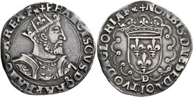 FRANCE, Royal. François I le Père et Restaurateur des Lettres (the Father and Restorer of Letters), 1515-1547. Teston (Silver, 29 mm, 9.52 g, 2 h), 25...