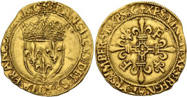 FRANCE, Royal. François I le Père et Restaurateur des Lettres (the Father and Restorer of Letters), 1515-1547. Écu d'or au soleil (Gold, 26 mm, 3.40 g...