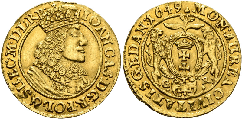 POLAND, Monarchs. Jan II Kazimierz Waza, 1648-1668. Dukat 1649 (Gold, 24 mm, 3.4...