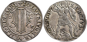 SWITZERLAND. Graubünden. Misox. Johann Jakob Trivulzio, 1487-1518. Grosso da 6 Soldi (Silver, 27 mm, 3.62 g, 2 h), Roveredo. + IO IA TRIVL MAR VIGLE E...