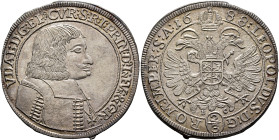SWITZERLAND. Graubünden. Chur. Ulrich VI von Mont, 1661-1692. Gulden 1688 (Silver, 38 mm, 16.70 g, 12 h). VDAL:D:G:EP CVR:S:R:I:PRIN:D IN:FVR•&•GR• Bu...
